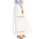 thumbnail image 4 of INSPIRE CHIC Falda Maxi Con Encaje Y Cintura Elástica Vintage Swing A-Line Para Mujer Blanco crema XS, 4 of 7
