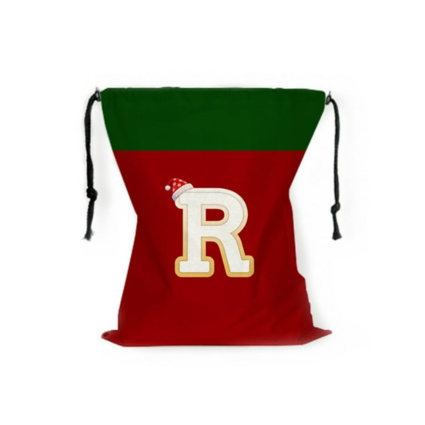 Bolsa de Almacenamiento Del Árbol de Navidad Bolsa de Regalo de Navidad de 26 Cartas 12.2x14.96In Rojo Poliéster con Cordón Bolsas de Regalo de Navidad