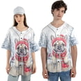 thumbnail image 4 of Playful French Bulldog Welcomes Winter Snowy Day with Cardinal Bird All Over Print 3D Baseball Shirt Dog Lover Gifts Softball Sport - 2017, 4 of 6