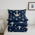 thumbnail image 5 of Erosebridal Ocean Anchor Comforter Sets Full Size, Vintage Nautical Comforters & Duvets, Sailboat Room Decor, Reversible, 5 of 7