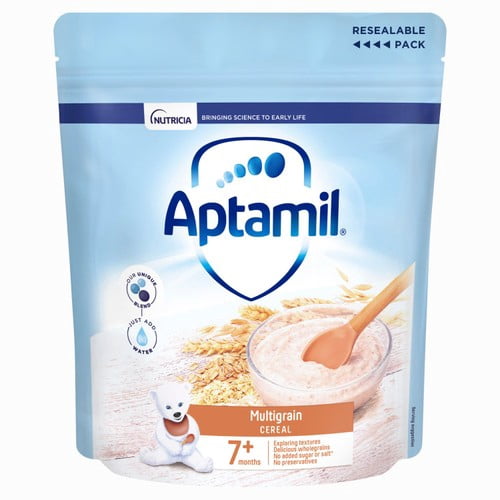 Aptamil Multigrain Porridge Baby Cereal 7+ Months 200g, British Import (Pack of 3)
