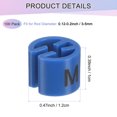 thumbnail image 3 of Uxcell 100-Pack Marcadores de Perchas para Ropa, Clips de Tamaño Codificados por Color de Plástico Tamaño M que se Ajustan a Varillas de 3mm-5mm [Azul], 3 of 6