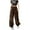 Brown, variant on Women High Waisted Cargo Pants Wide Leg Casual Pants with Pockets Combat Military Trousers Gray S