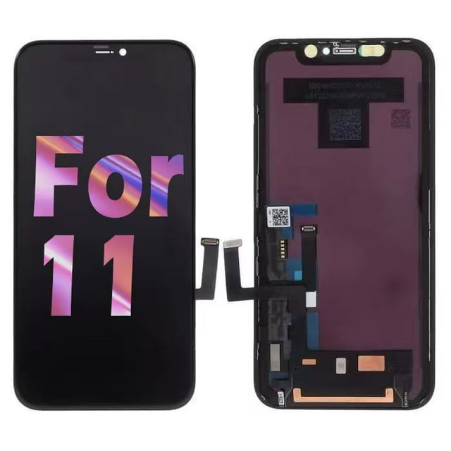 Reemplazo de pantalla táctil LCD para iPhone 11 negro de 6.1 pulgadas