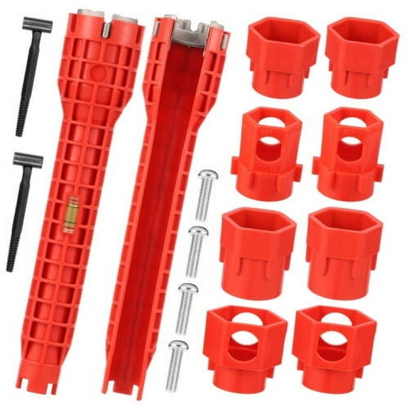 Pluokvzr Faucet and Sink Wrench Multifunctional Faucet and Sink Installer Tool Ergonomic Plumbing Installation and Removal Wrench Kitchen Sink Wrench Plumbing Tool for Most Faucet Nut