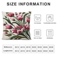thumbnail image 5 of COMIO  Farmhouse Tulip Tufted Throw Pillow Cover Spring Floral Pillowcase Soft Square Cushion Case for Sofa Couch Bed Chair White, 5 of 5