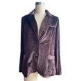 thumbnail image 3 of CENL Womens Long Sleeve Velvet Blazer Jacket Open Front Cardigan Coats Outerwear, 3 of 9