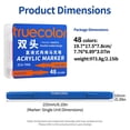 thumbnail image 2 of Truecolor 48 Colors Dual Tip Acrylic Paint Markers, Soft Brush and Broad Tip Paint Pens for Glass, Ceramic, Wood, Plastic, Canvas and Paper, 2 of 5