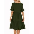 thumbnail image 3 of Women's Short Sleeve Ruffle Maternity Nursing Dresses for Breastfeeding, 3 of 5