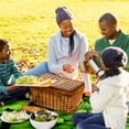 thumbnail image 6 of Saint Patrick's Day Canvas Beach Blanket - Picnic Mat Outdoor Waterproof Sand Proof Large Portable Camping Rug Foldable with Corner Pockets and Stakes for Travel Hiking Grass Park Vacation 80" x 60", 6 of 6