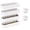 White, variant on Adhesive Acrylic Spice Rack with Nano Double Sided Tape Wall Mount Organizer Clear Wall Spice Rack With Shelf Ends for Kitchen Cabinet Door - 2 Pack 12‘’ Shelves