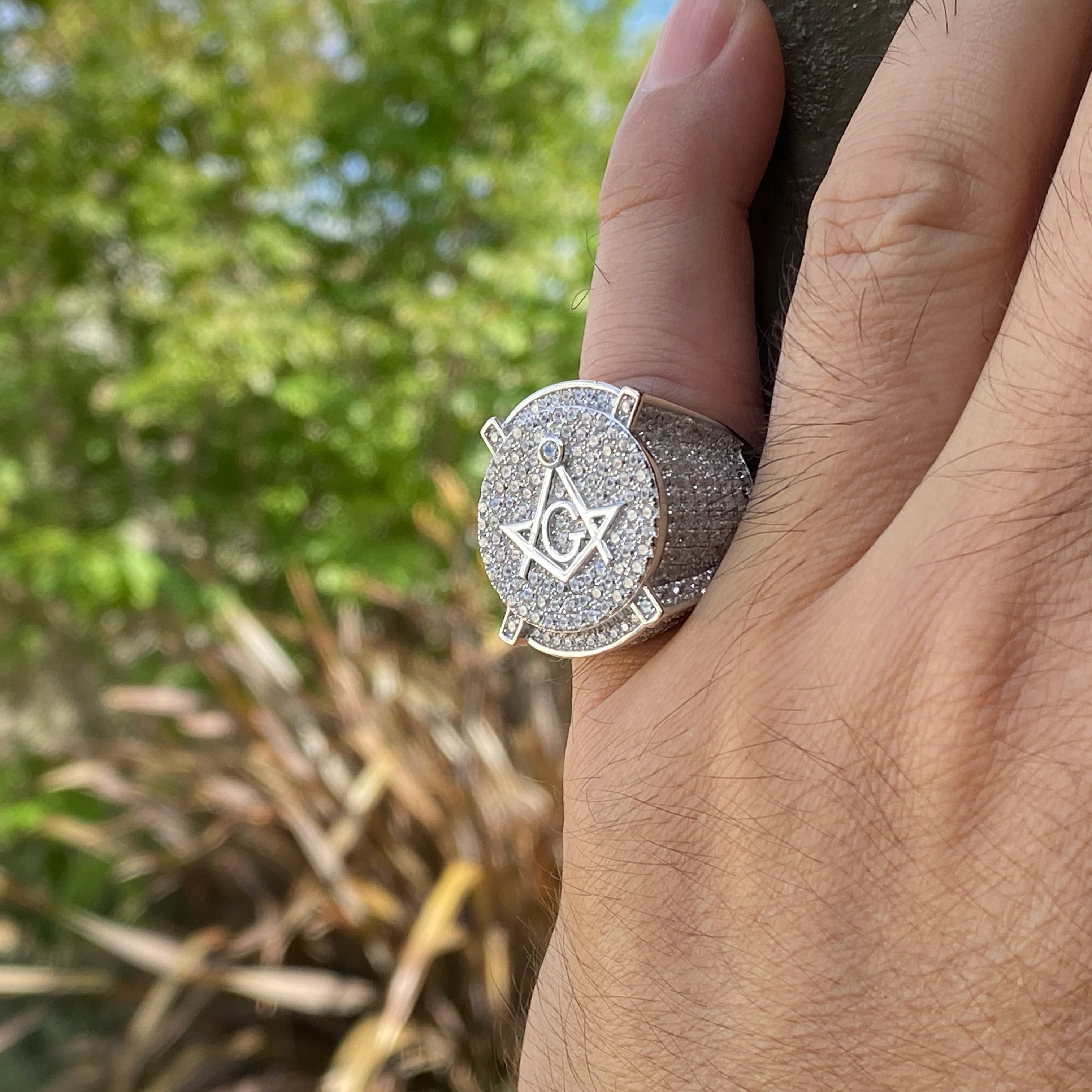Bague Maçonnique En Argent Sterling 925 - Taille 18 - Pièce Unique Neuve