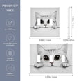 thumbnail image 2 of Yayeee Toggle Light Switch Wall Plate 2-Gang 4.56"x4.48" Decorative Outlet Cover, White Cat, 2 of 7