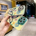 thumbnail image 4 of Colorful Butterfly Flowers Phone Case Compatible with iPhone Case for Women Girls (Golden,iPhone 15 Pro Max), 4 of 7