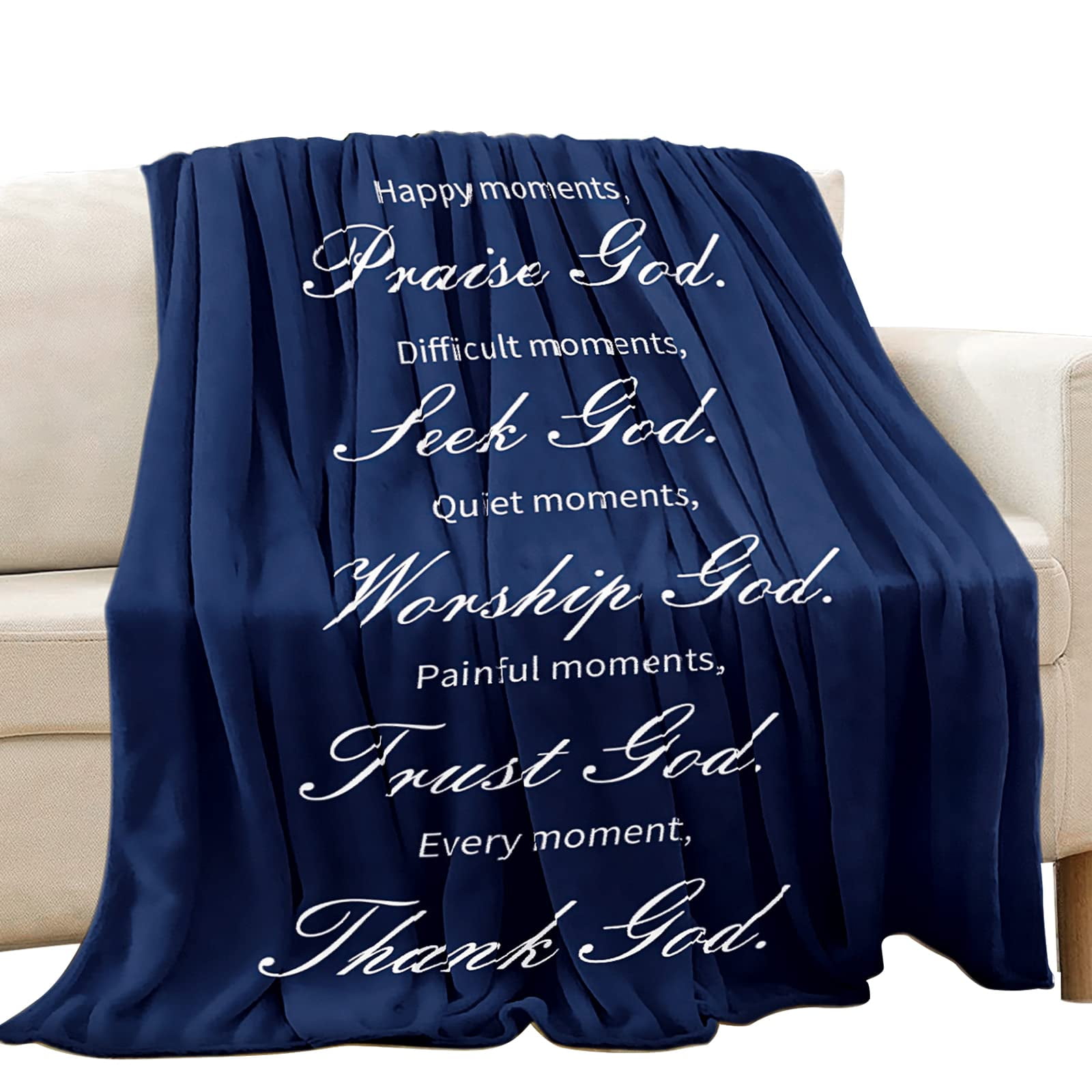 Christian Throw Blanket Religious Gifts Inspirational Fluffy Soft