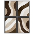 thumbnail image 7 of Framed Print Wall Art Set of 4 - Neutral Abstract Colorblocks Poster Art - 4 Pieces Minimalist Modern Wall Decor for Living Room - 11"x14"x4 BLACK, 7 of 7