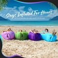 thumbnail image 2 of Nevlers Blue & Green Inflatable Lounger (2 Pack) with Travel Bag and Pockets, 2 of 8