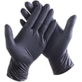 thumbnail image 1 of Guantes negros Pack de 100 guantes desechables de alta calidad. Ideal Feliz Sencillez, 1 of 4