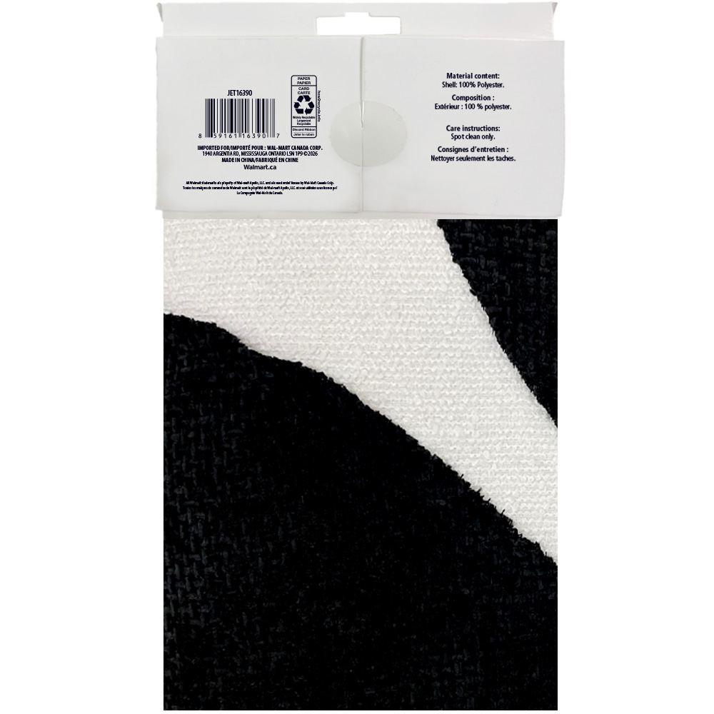 Mainstays MYOP Highway Black Decorative Pillow, Striped Accent Cushion