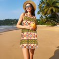 thumbnail image 3 of Daiia Aztec Print Women's Dresses 2025 Trendy Short sleeve Dresses Casual Baggy Flowy Maxi Sun Dresses, 3 of 7