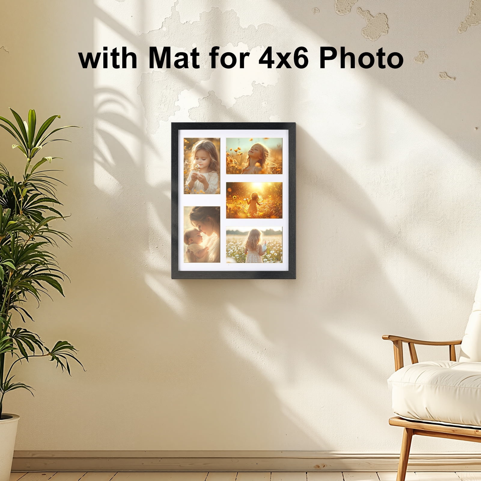 4-Pack 5-Opening Collage Picture Frame for 4x6 Photos
