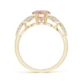 thumbnail image 2 of ANGARA Natural 1.65 ct Morganite and Diamond Trillium Petal Flower Ring in 14K Yellow Gold for Women | Birthday, Anniversary, Jewelry Gift for Women | Natural Morganite Ring, 2 of 8