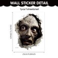 thumbnail image 3 of Adhesivos de pared Halloween Zombie 3D con efecto pared rota de PVC, 3 of 3