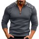thumbnail image 2 of Sudadera con capucha, cremallera frontal, cuello alto, manga larga, sudadera con capucha a juego de colores para hombre, sudadera con capucha, blusa para hombre, 2 of 6