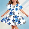thumbnail image 2 of Piuwrlz Girls Back to School Dresses Uniform Preppy Dress A-Line Princess Skirts Orange Size 11-12 Years, 2 of 8