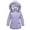 Purple, variant on 4-11Y Girl's Winter Coat Long Waterproof Kids Outerwear Warm Parka Puffer Jacket with Hood