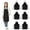 Black, variant on Toptie 6 Pack Kids Aprons with Pocket & Adjustable Strap, Child Chef Bib Apron for Kitchen Cooking Baking Painting-Grid-S