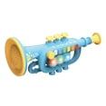 thumbnail image 2 of Juguete ños instrumento Musical trompeta/saxofón/ con teclas Trompeta Azul Sunnimix trompeta de simulación para niños, 2 of 7