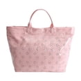 thumbnail image 1 of Bolso de playa impermeable de gran capacidad, elegante y reutilizable, bolso de mano para mujer, bolso de mano tipo hobo Rosa, 1 of 9