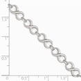 thumbnail image 4 of 14K White Gold bracelet Fancy 7 in Polished, 4 of 4