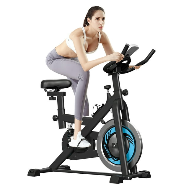Bicicleta Spinningfija Ejercicio Amortiguador Fitness Cardio Color negro