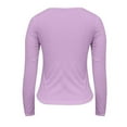 thumbnail image 5 of Posijego Women's Crop T Shirts Square Neck Long Sleeve Shirt Plain Basic Tee Fall Tops Going out Tight Shirts, 5 of 7
