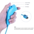 thumbnail image 4 of Remote Game Control, Built-In Motion Plus Remote And Nunchuck Controller With Silicon Case For Nintendo Wii And Wii U (Blue), 4 of 7