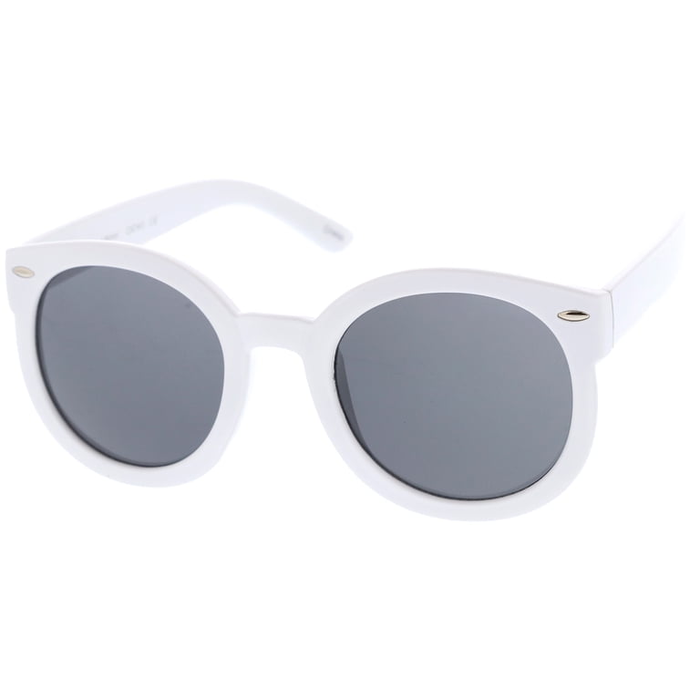 Womens Retro Oversize Horn Rimmed P3 Round Sunglasses 52mm  display picture 3