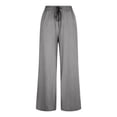 thumbnail image 5 of Cutuoiiu Women's Plus Size Solid Color High Waisted Wide Leg Yoga Pants Oversize Drawstring Elastic Waist Casual Joggers with Pockets Gifts, 5 of 9