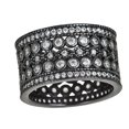 thumbnail image 1 of YGI SWB212B-7 Sterling Silver Black Evil Eye Pave Eternity Ring - 7, 1 of 4