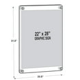 thumbnail image 2 of Floating Styrene Wall Frame with Rounded Edges, Silver Stand Off Caps: 22" X 28" Graphic Size, Overall Frame Size: 23.5"W x 31.5''H, 2 of 4