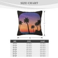thumbnail image 4 of ZICANCN Sunset Beach Coconut Trees Decorative Throw Pillow Covers, Bed Couch Sofa Decorative Knit Pillow Covers for Living Room Farmhouse, 26"x26", 4 of 8