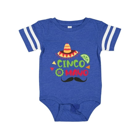 

Inktastic Cinco De Mayo with Sombrero Lime and Mustache Gift Baby Boy Bodysuit