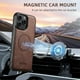 thumbnail image 4 of SUTENI G5 For iPhone 14 Pro Case Compatible with MagSafe Cowhide Texture Leather Back Cover - Black, 4 of 5