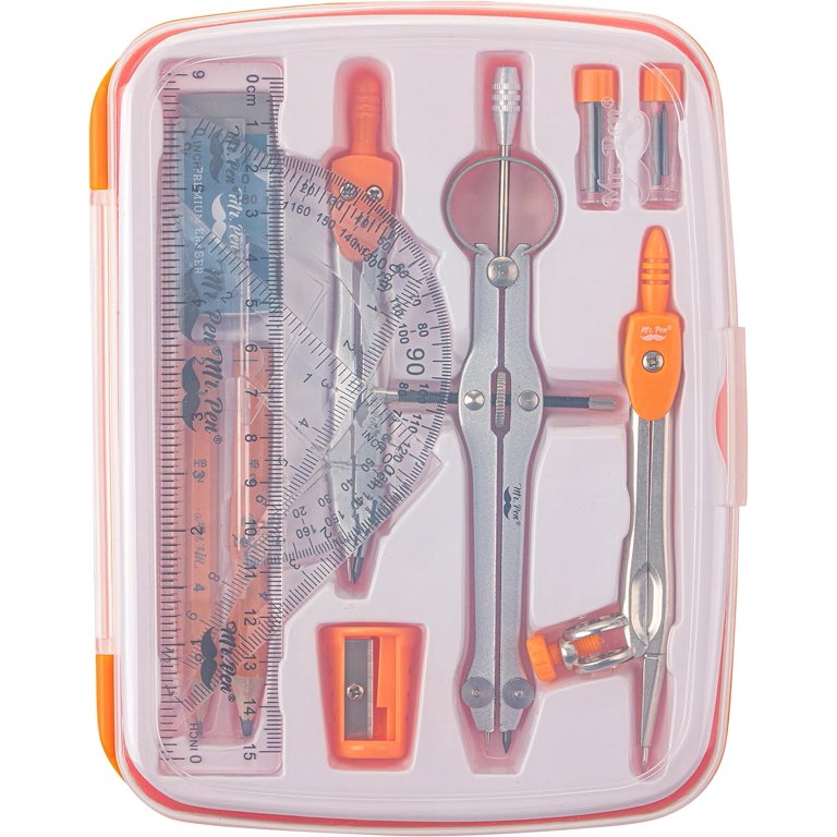 Mr. Pen- Geometry Set, 13 pcs, Compass for Geometry Compass