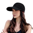 thumbnail image 4 of Women's Baseball Cap Breathable Mesh Versatile Summer Outdoor Sun Baseball Cap Wide Brim Hats for Women Black, 4 of 4