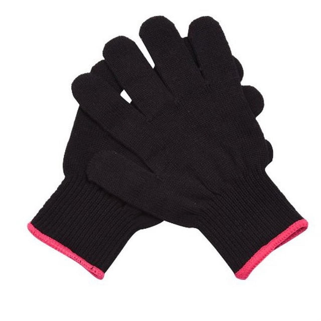 Fiudx Guantes de Protección Térmica, Diseño Aislante Antideslizante, Puños Elásticos Cómodos, Evitan Quemaduras, Ideales para Rizadores o Planchas de Pelo, Duraderos y Protectores, Paquete de 2.