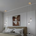 thumbnail image 2 of Modern Crystal Pendant Light Teardrop LED Ceiling Light Fixtures Black Gold Dimmable Pendant Lighting for Bedroom Dining Room Kitchen Island（2 Light）, 2 of 8