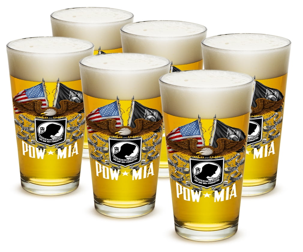 SOME GAVE ALL POW MIA ALL GAVE SOME 25 OZ  LARGE TANKARD BEER GLASS 