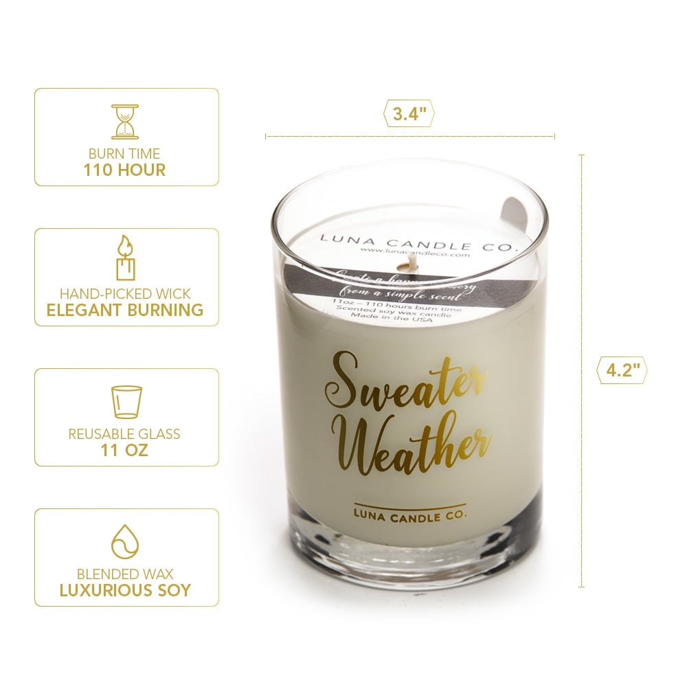 Pine Balsam and Amber Scented Premium Soy Wax Candle Campfire Luna Candle Co 